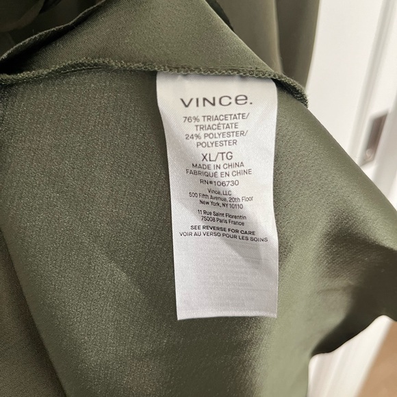 Vince Long Sleeve Shaped Collar Tie-Front Dress - Picture 7 of 9